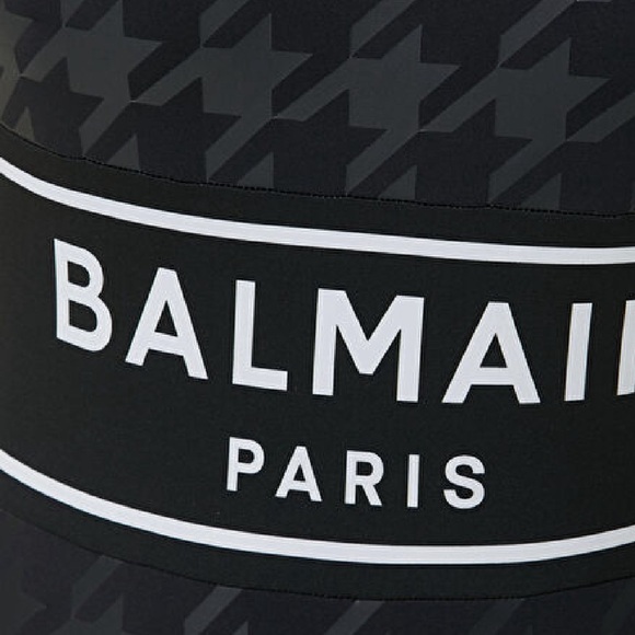 BALMAIN***Black Houndstooth One-Piece Swimsuit***Small $580 - Picture 7 of 10
